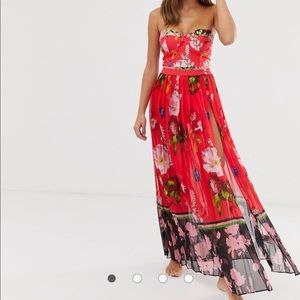 Ted Baker pleated cover up in berry sundae Size S **please read description